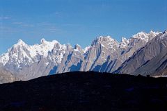 28 Paiju Peak, Choricho, Uli Biaho, Trango Towers, Cathedral, Lobsang Spire Early Morning From Concordia